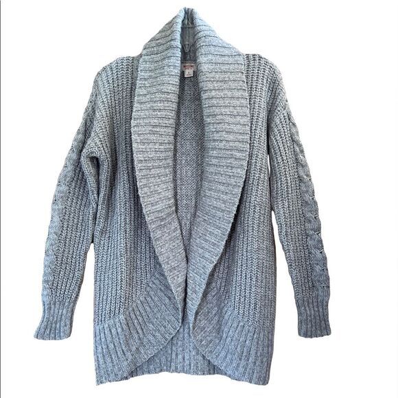 Mossimo Supply Company Gray Cardigan Open front  Oversized Cable Design Size S - Picture 1 of 8